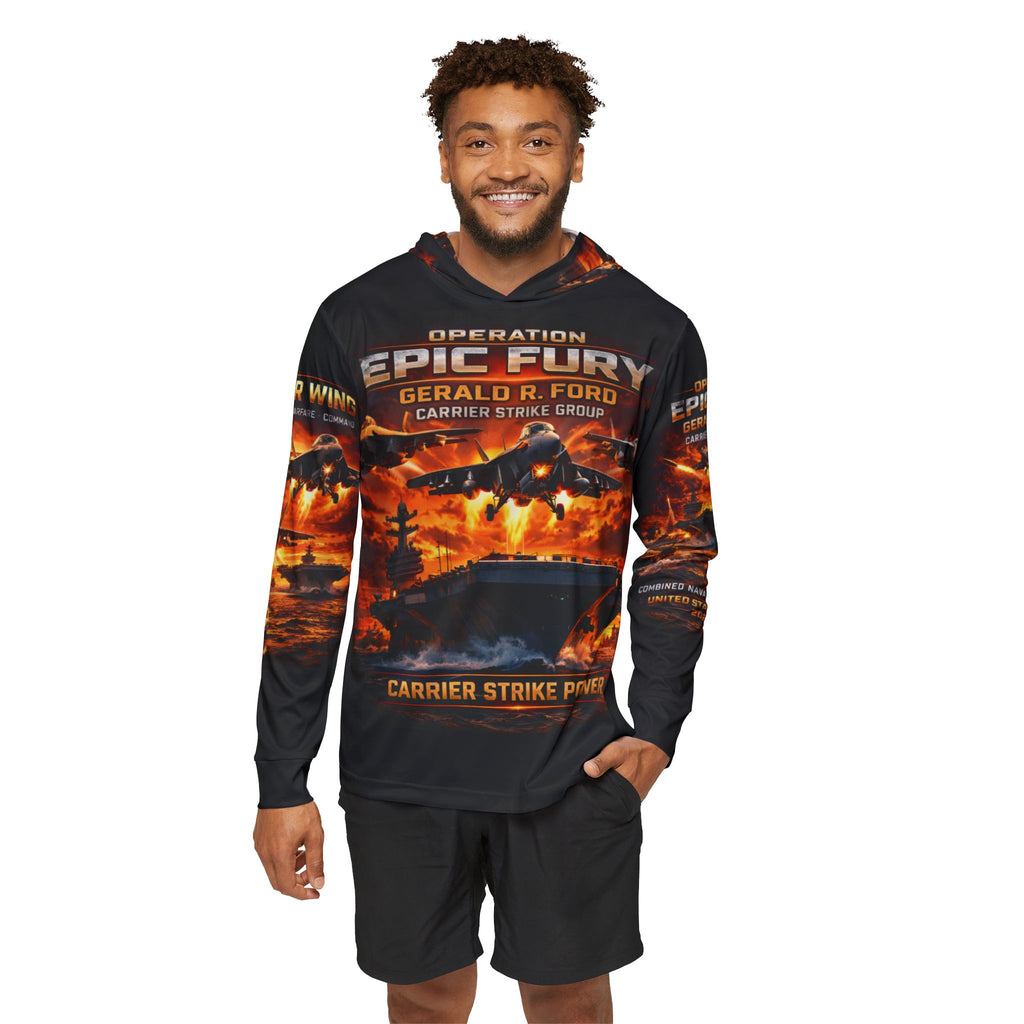 Epic Fury Carrier Strike Hoodie — Gerald R. Ford Navy Warmup Pullover