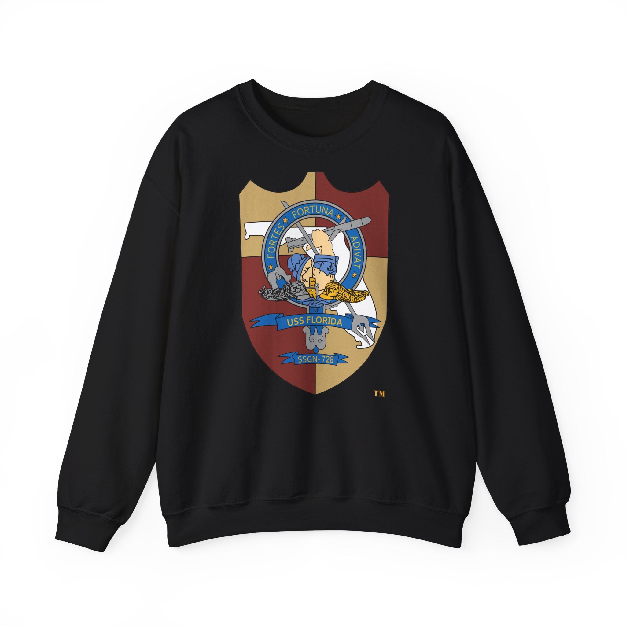 Unisex Heavy Blend™ Crewneck Sweatshirt - Navy - USS Florida (SSGN-728) wo txt