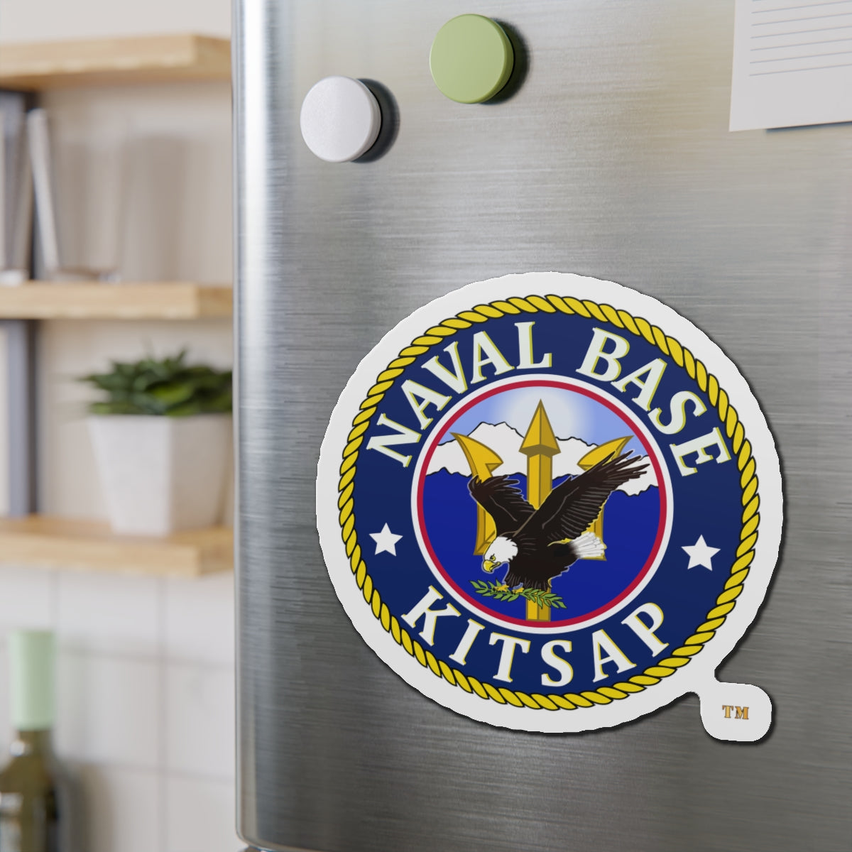 Die-Cut Magnet - Navy - Naval Base Kitsap wo txt