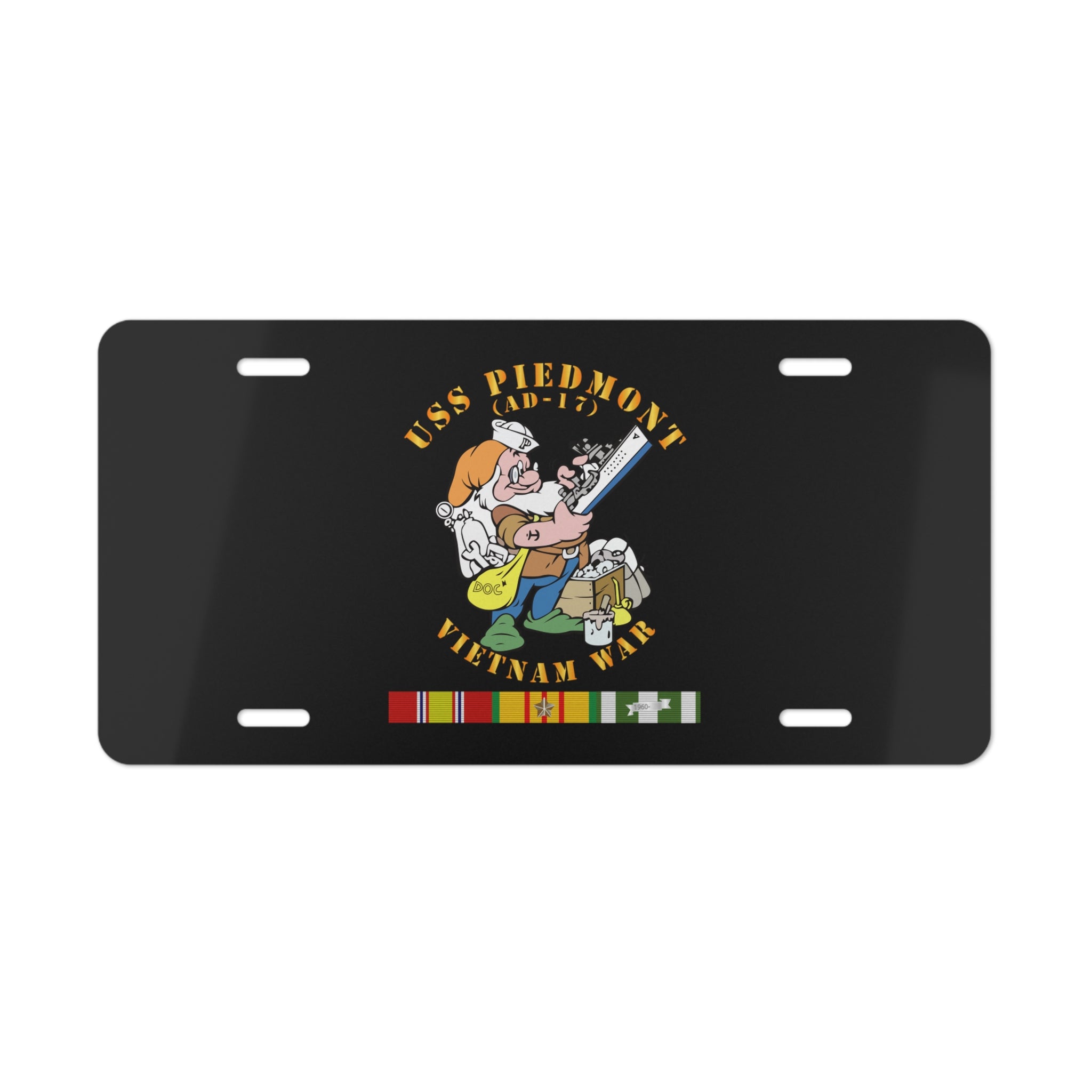 Vanity License Plate - Navy - USS Piedmont (AD-17) w VN SVC - Vietnam War