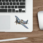Die-Cut Vinyl Sticker - NAVY - VF - 3 - Wildcat w FELIX WWI Insignia - 3D - Enhanced
