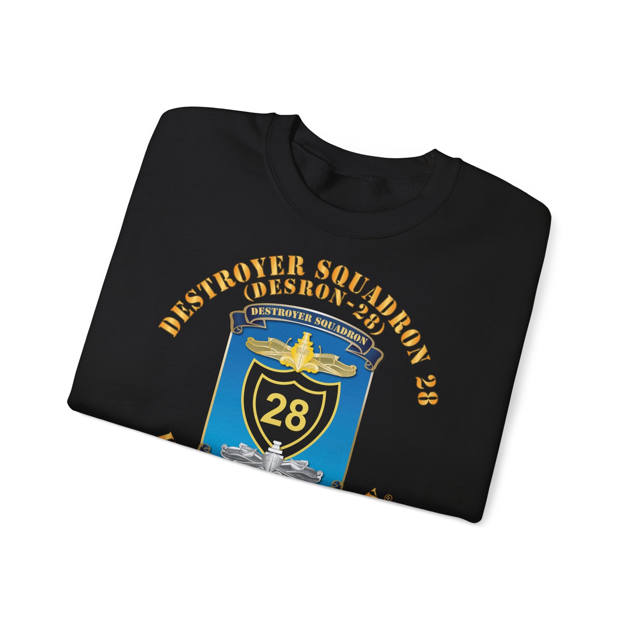Unisex Heavy Blend™ Crewneck Sweatshirt - Navy - Destroyer Squadron 28 (DESRON-28)