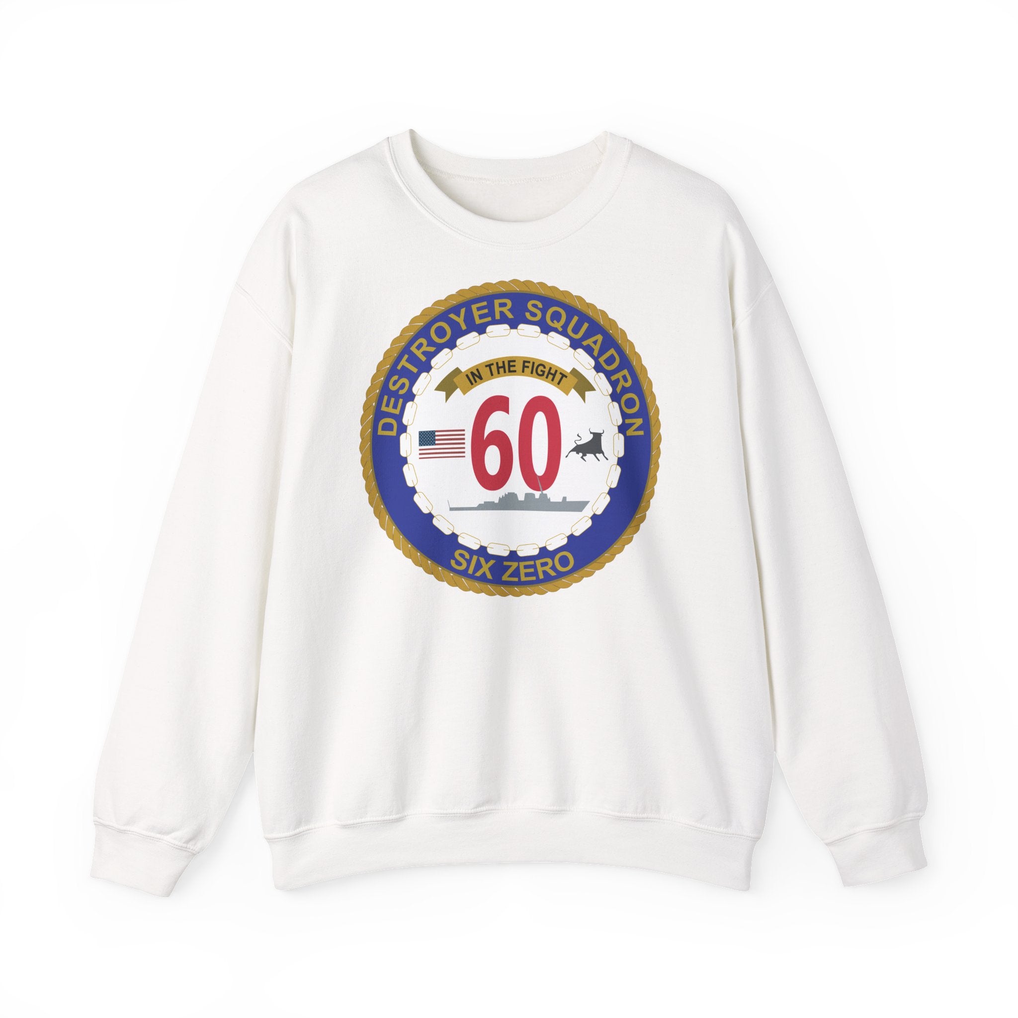 Unisex Heavy Blend™ Crewneck Sweatshirt - Navy - Destroyer Squadron 60 wo txt