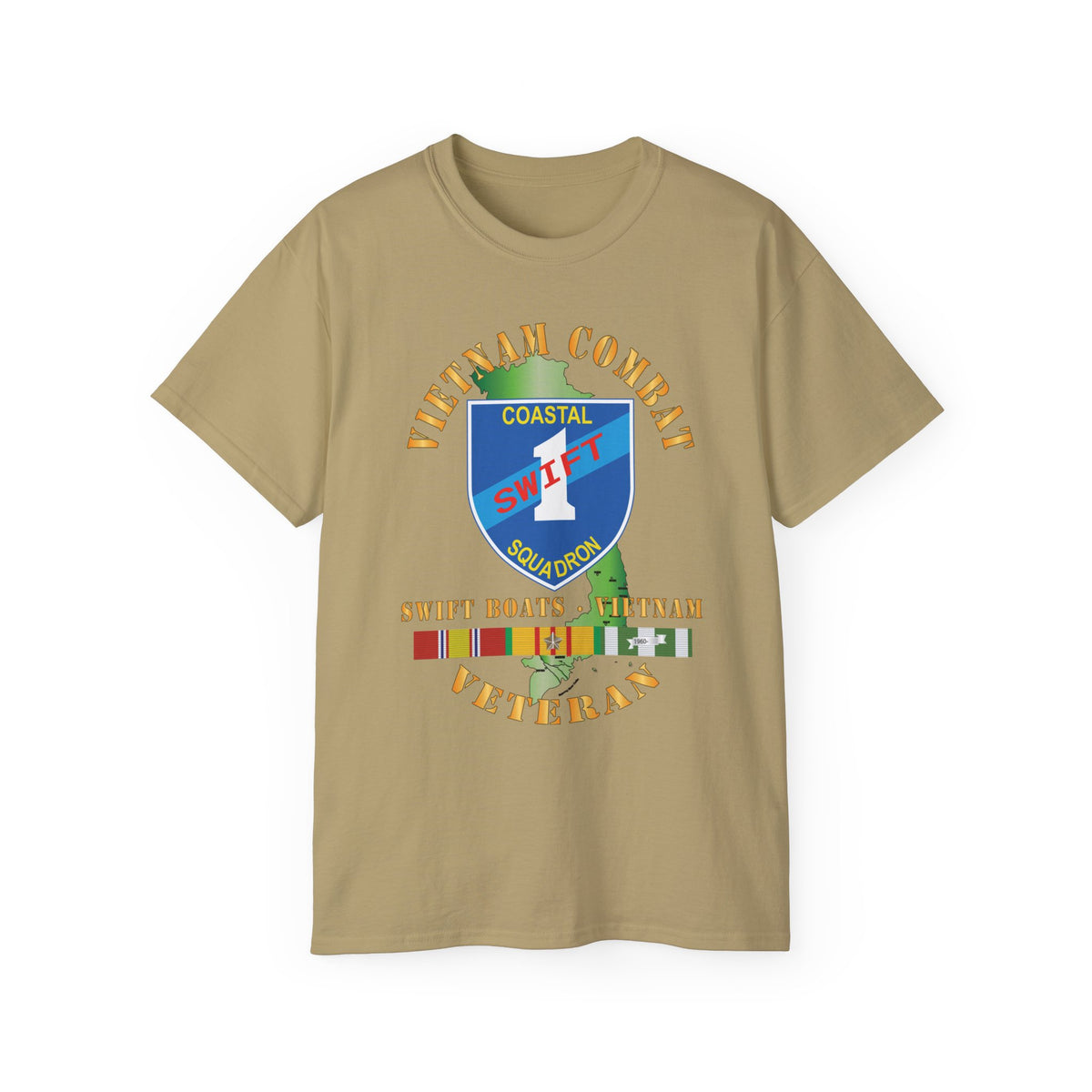 Unisex Ultra Cotton T-Shirt - Coastal Squadron One (Blue) - SSI -Swift Boats - Vietnam w VN SVC X 300