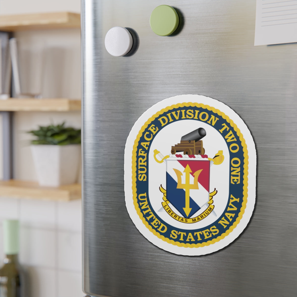 Die-Cut Magnet - Navy - Surface Division 21 wo txt