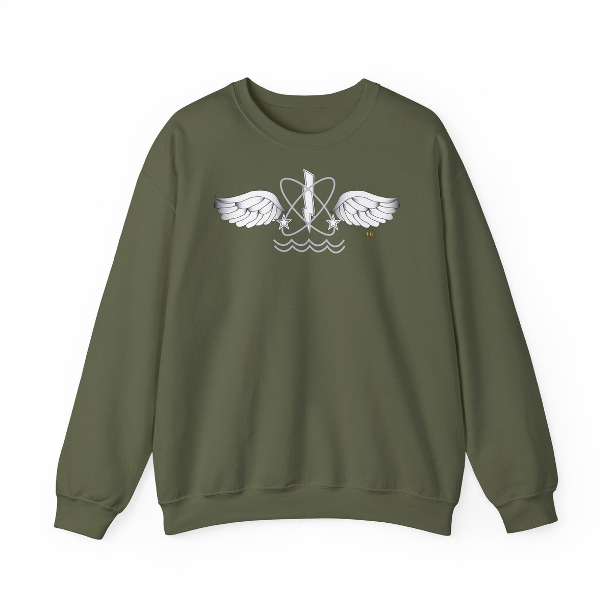 Unisex Heavy Blend™ Crewneck Sweatshirt - Navy - Rate - Aviation Warfare Systems Operator (AW) wo txt