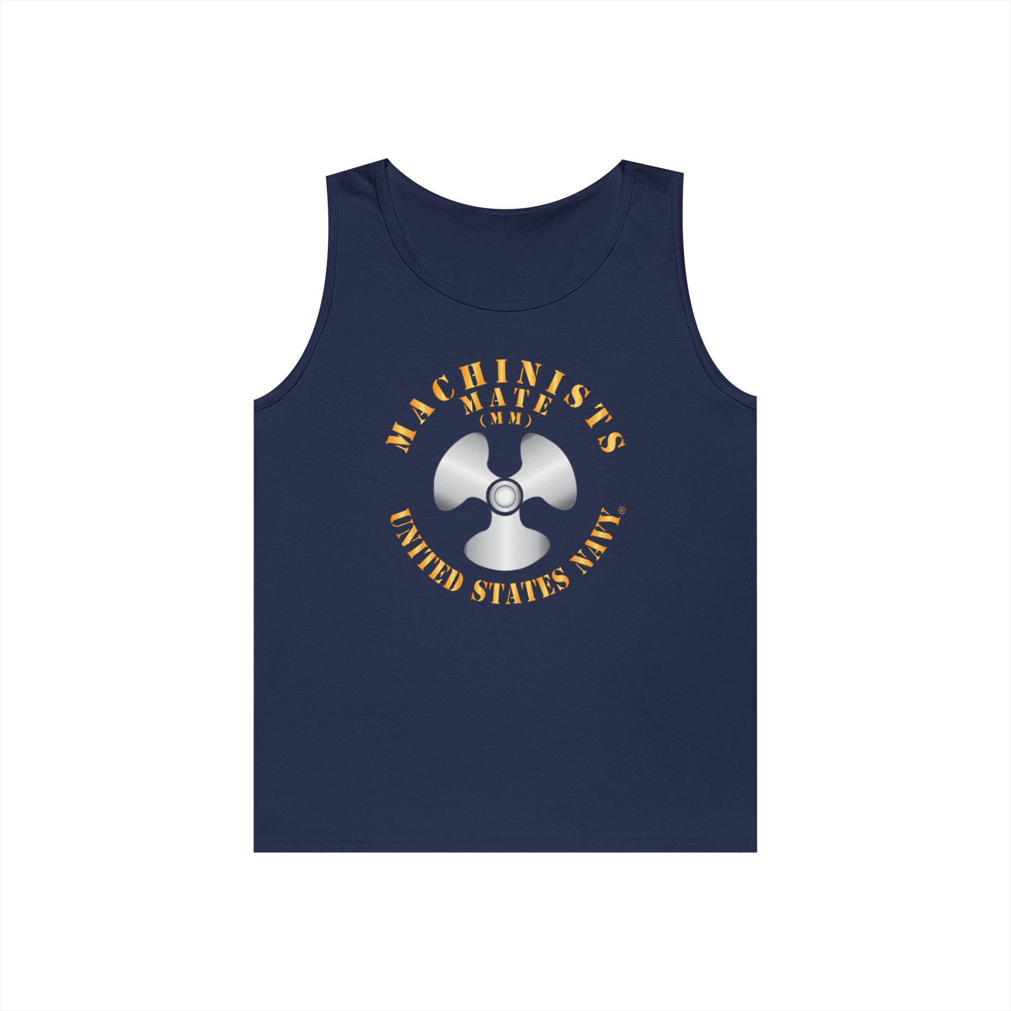 Unisex Heavy Cotton Tank Top - Navy - Rate - Machinists Mate (MM)