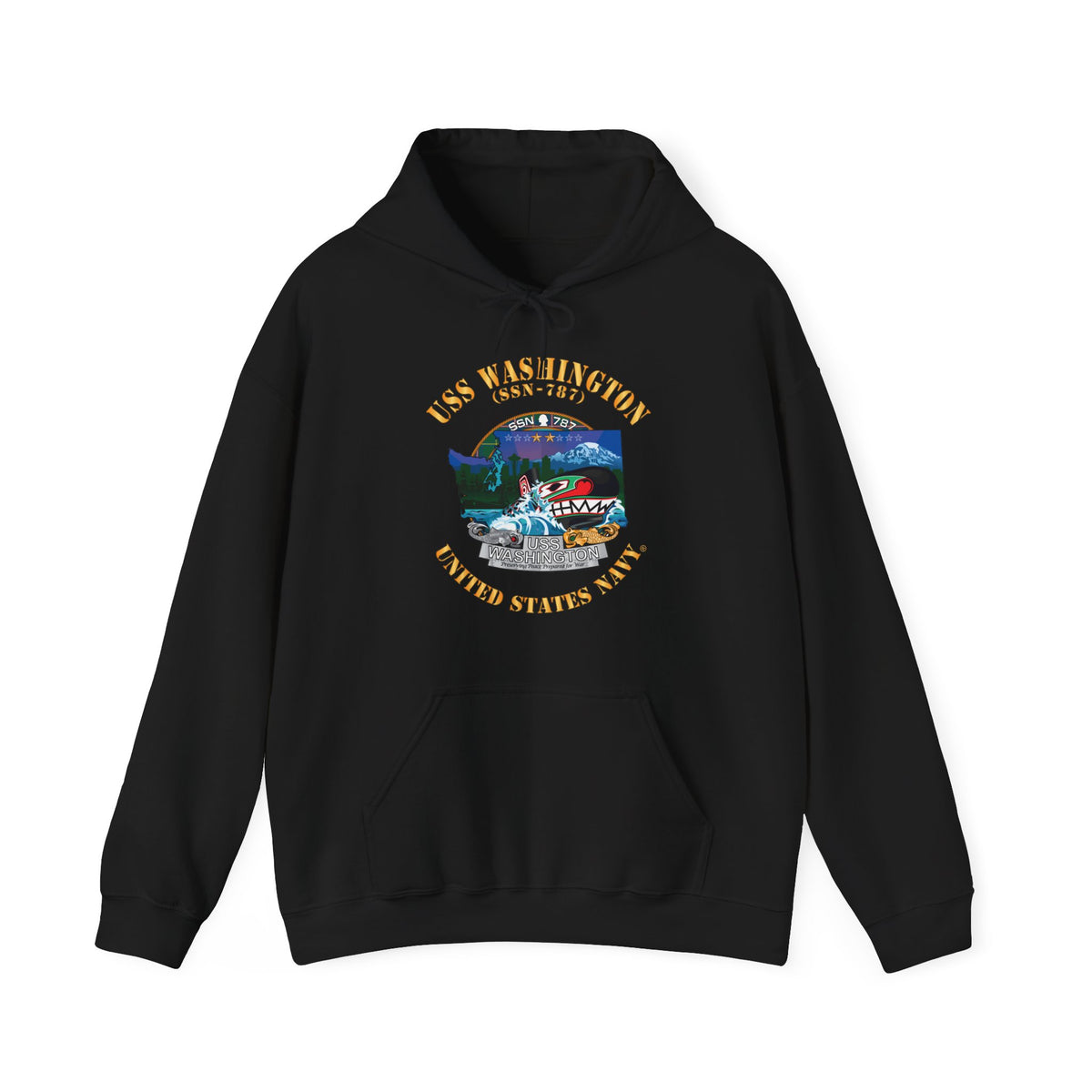 Unisex Heavy Blend™ Hoodies - Navy - USS Washington (SSN-787) X 300
