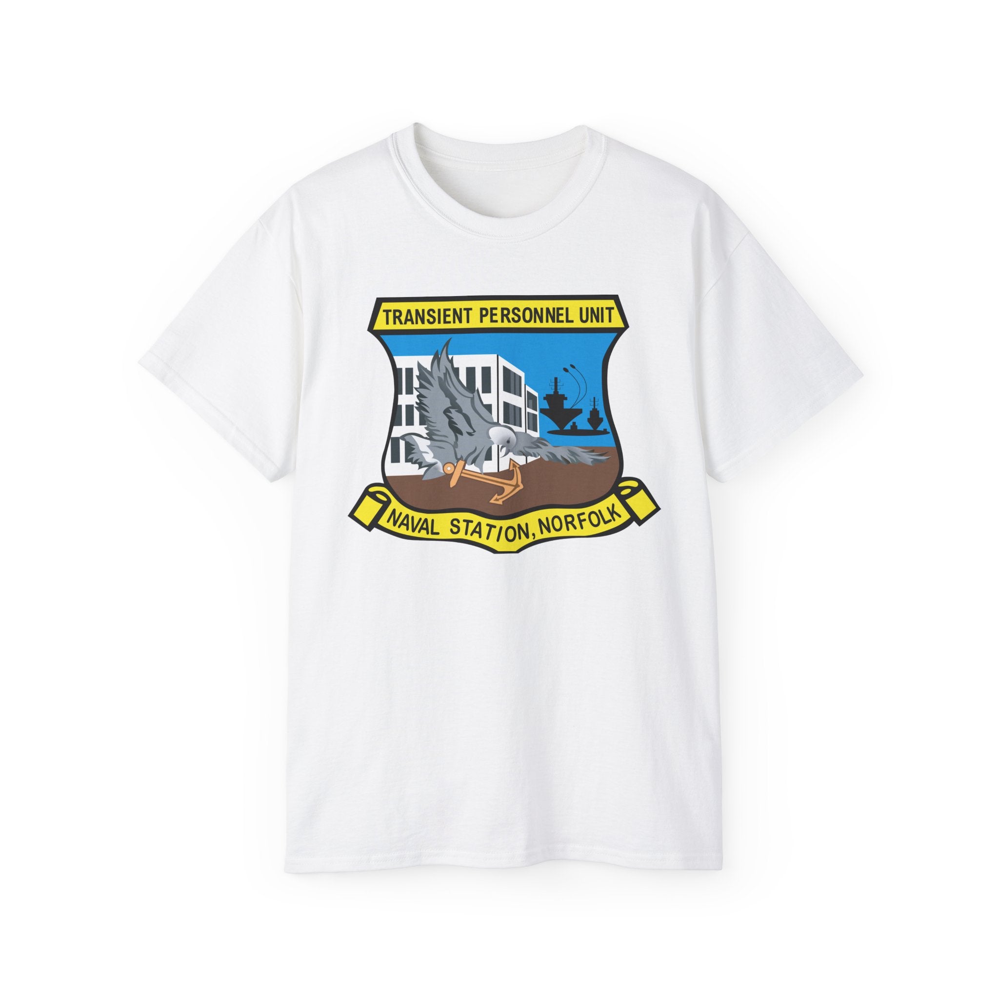 Unisex Ultra Cotton T-Shirt - Navy - Transient Personnel Unit - Naval Station Norfolk wo Txt