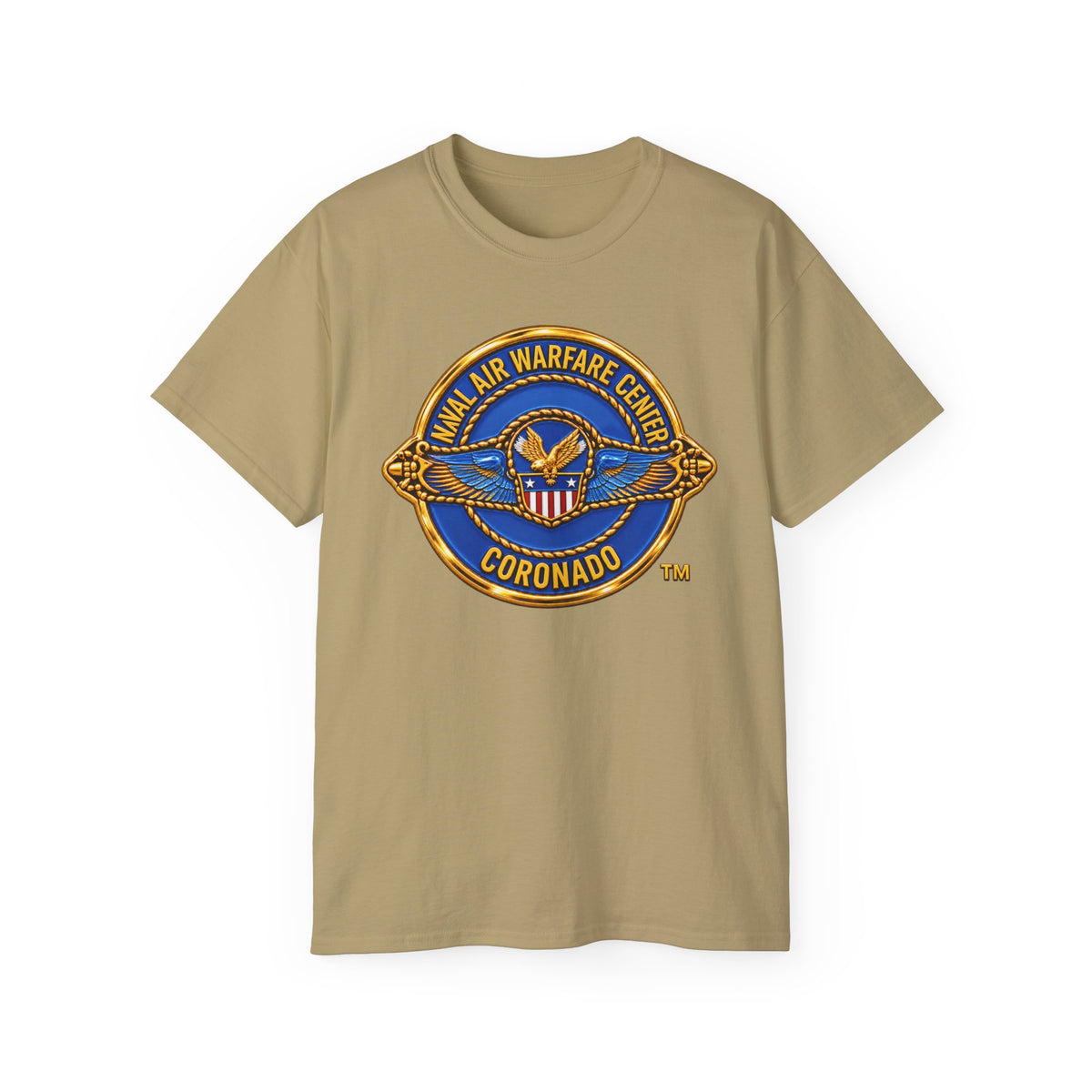 Unisex Ultra Cotton T-Shirt - Navy - Naval Air Warfare Center - Coronado - Crest - 3D - Enhanced