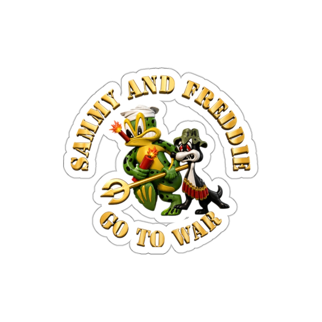 Die-Cut Vinyl Sticker - Navy - SOF - Sammy - Freddie - Go to War - 3D - Enhanced