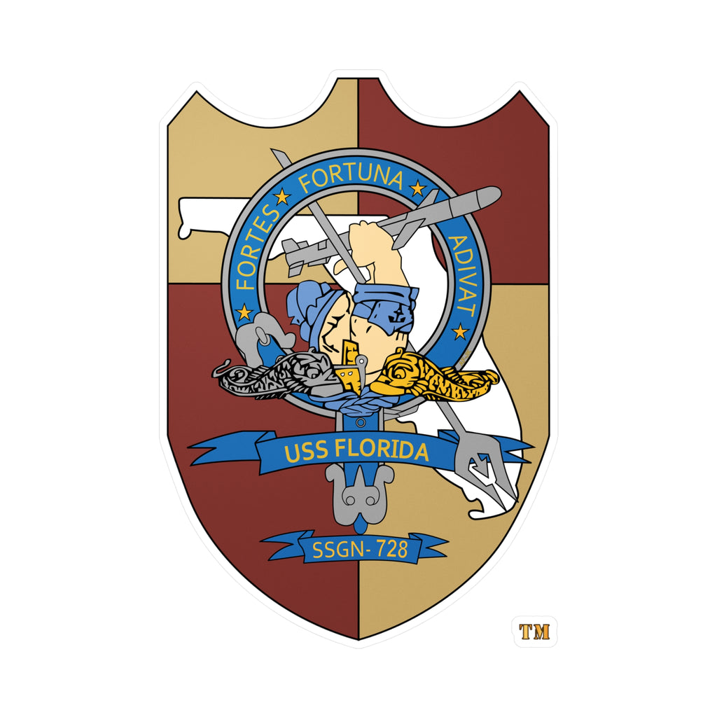Kiss-Cut Vinyl Decal - Navy - USS Florida (SSGN-728) wo txt