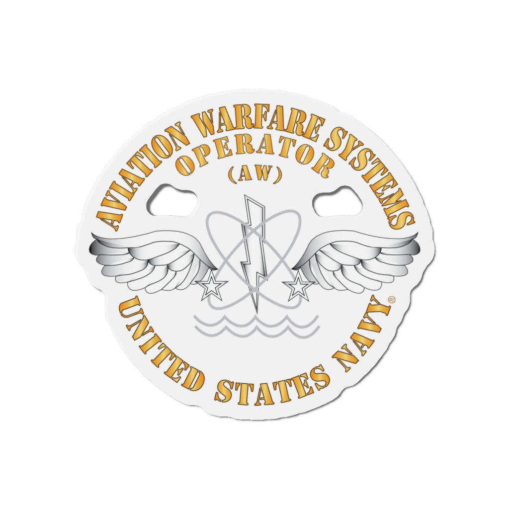 Die-Cut Magnet - Navy - Rate - Aviation Warfare Systems Operator (AW)