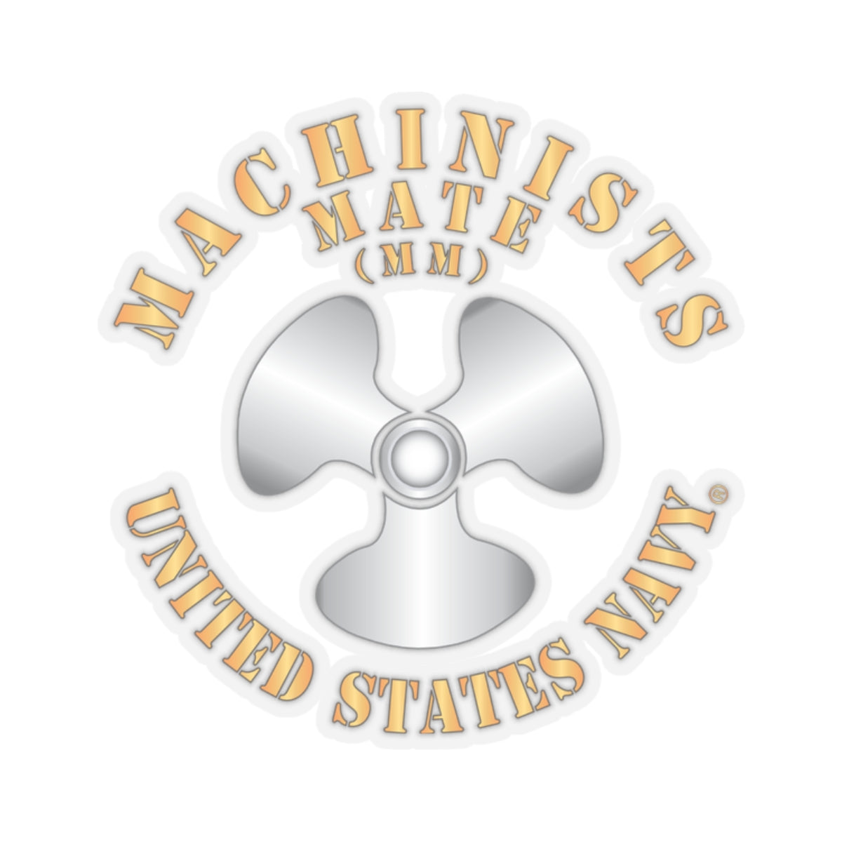 Kiss-Cut Stickers - Navy - Rate - Machinists Mate (MM)