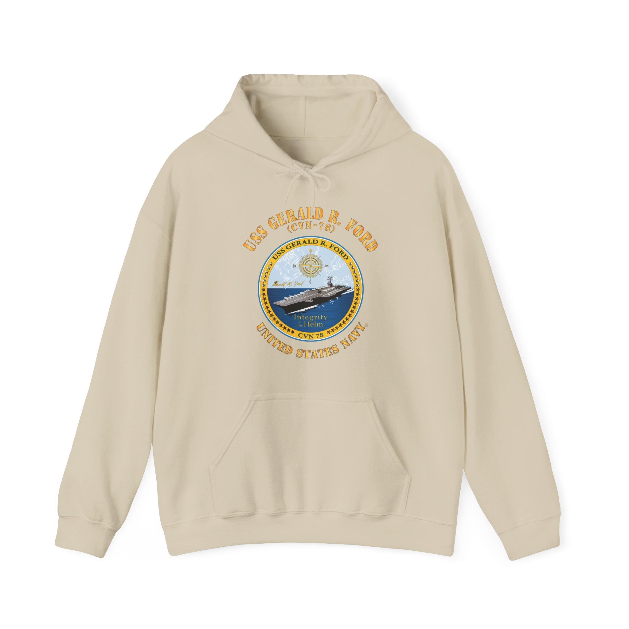 Unisex Heavy Blend™ Hoodies - Navy - USS Gerald R. Ford (CVN-78)