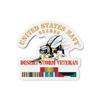 Die-Cut Magnet - Navy - Seabee - Desert Storm Veteran