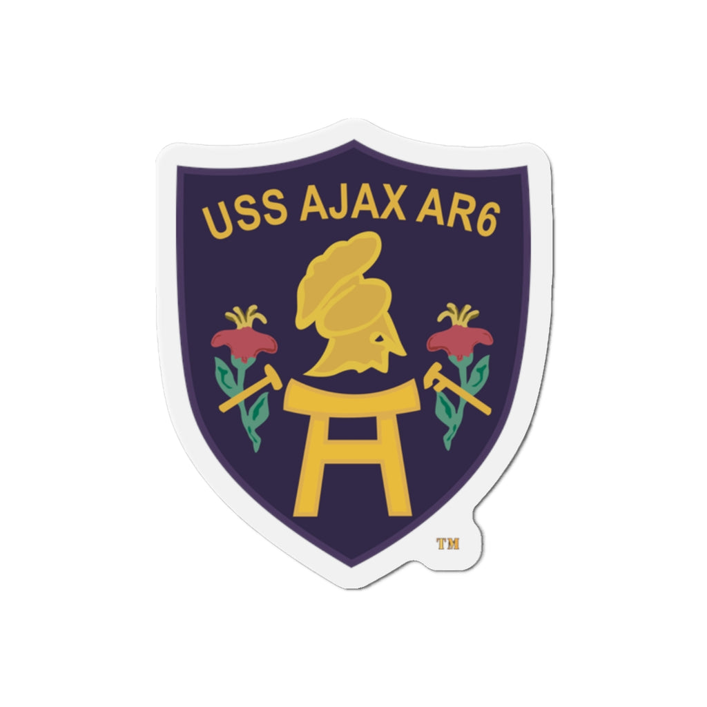 Die-Cut Magnet - Navy - USS Ajax (AR-6) wo txt