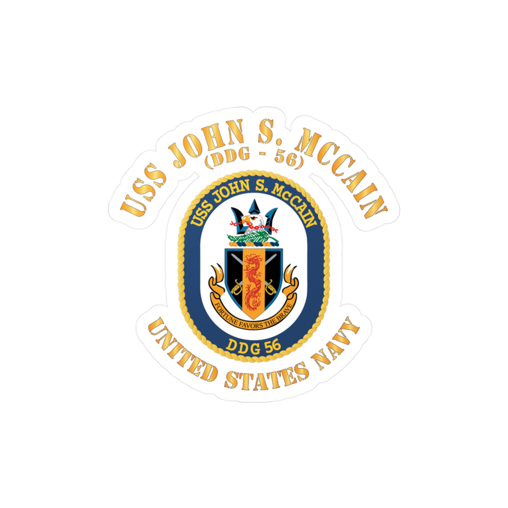 Kiss-Cut Vinyl Decal - Navy - USS John S. McCain (DDG-56)