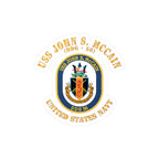 Kiss-Cut Vinyl Decal - Navy - USS John S. McCain (DDG-56)