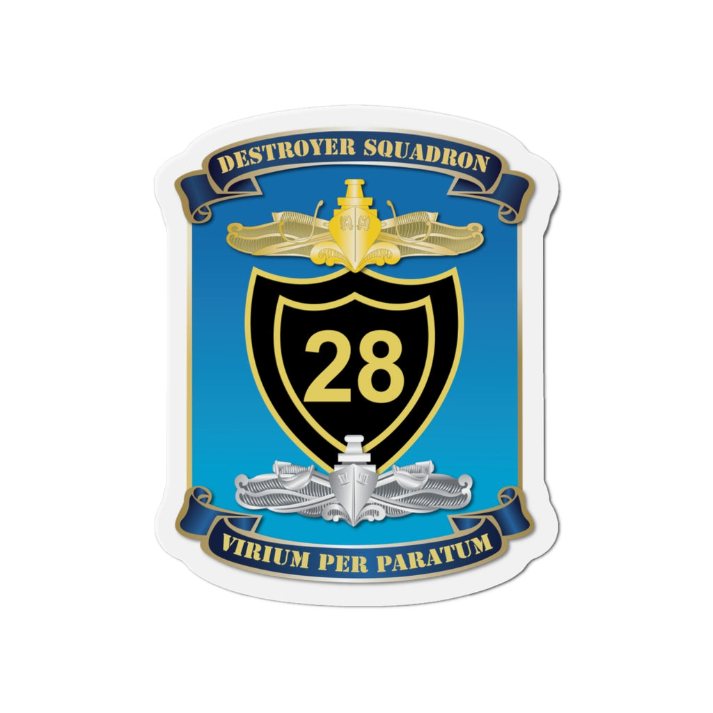 Die-Cut Magnet - Navy - Destroyer Squadron 28 (DESRON-28) wo Txt