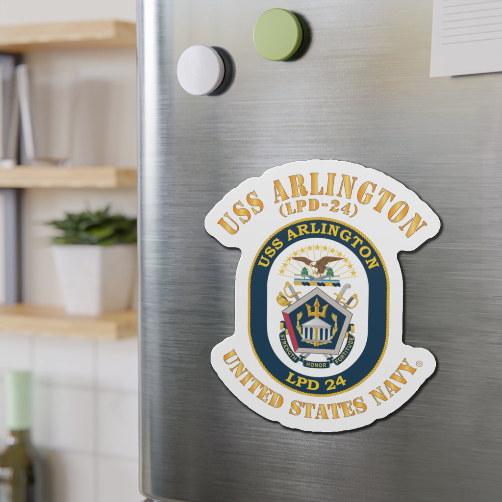 Die-Cut Magnet - Navy - USS Arlington (LPD-24)
