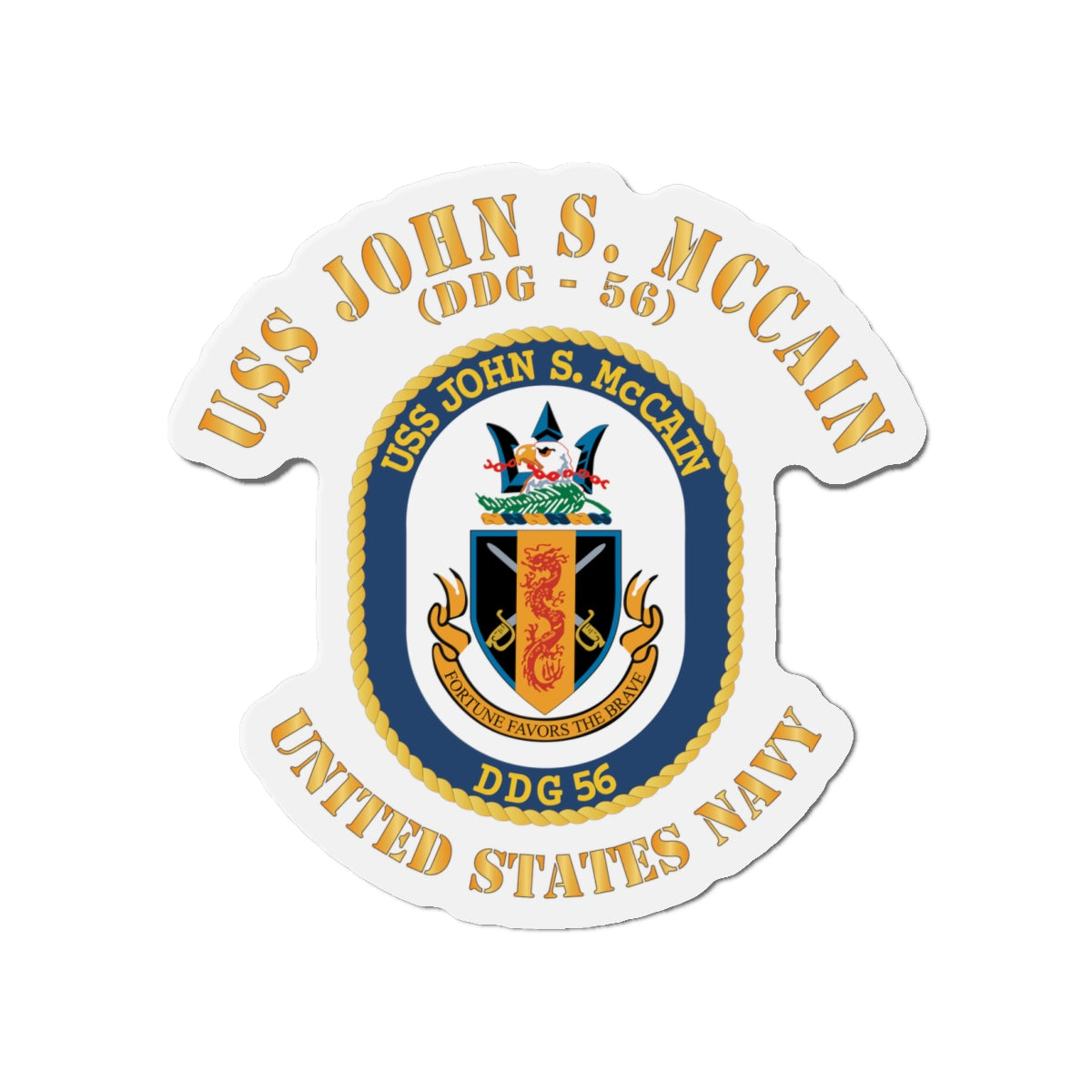 Die-Cut Magnet - Navy - USS John S. McCain (DDG-56)