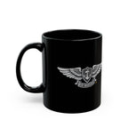 Black Mug (11oz, 15oz) - Navy - Badge - Enlisted Aviation Warfare Specialist wo txt