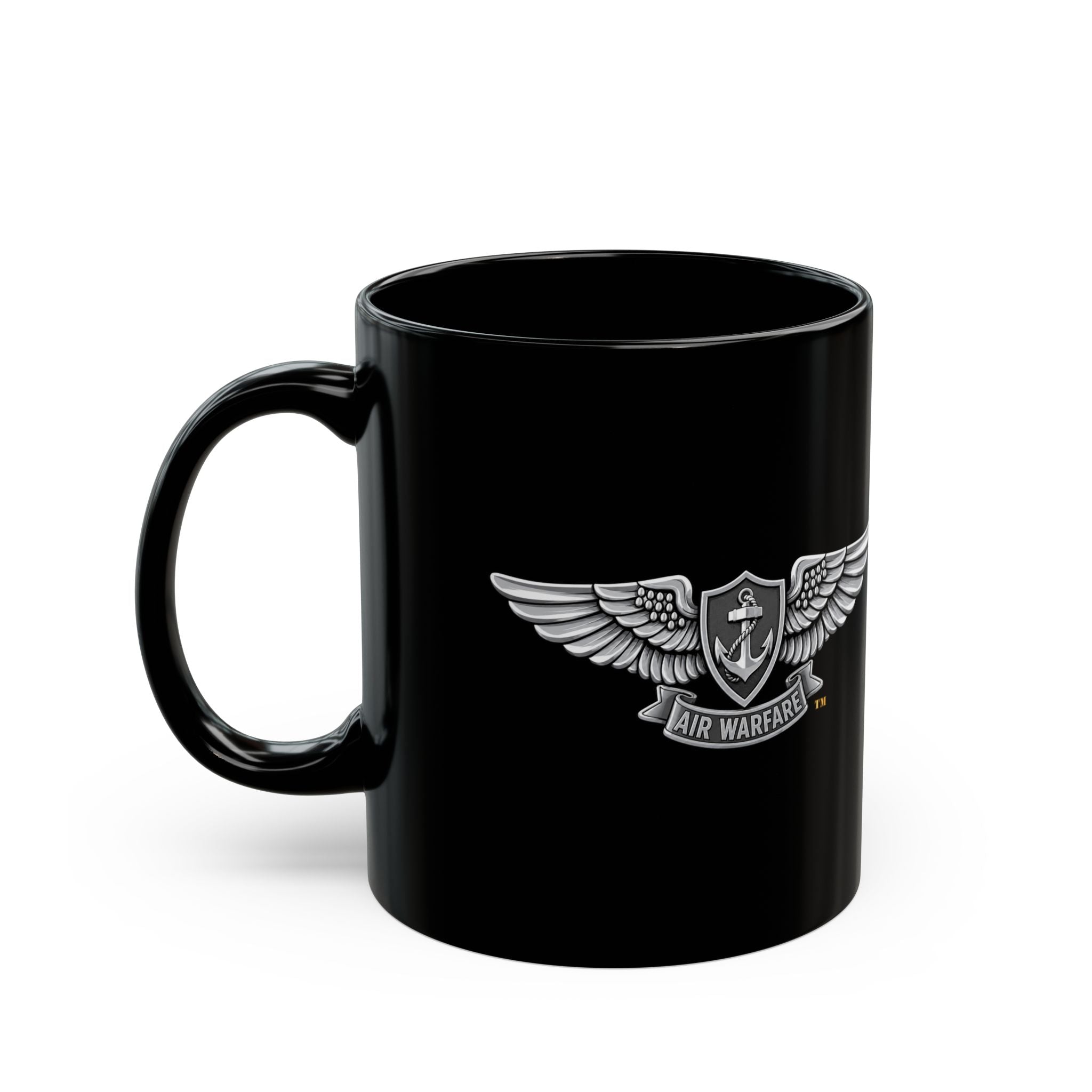 Black Mug (11oz, 15oz) - Navy - Badge - Enlisted Aviation Warfare Specialist wo txt