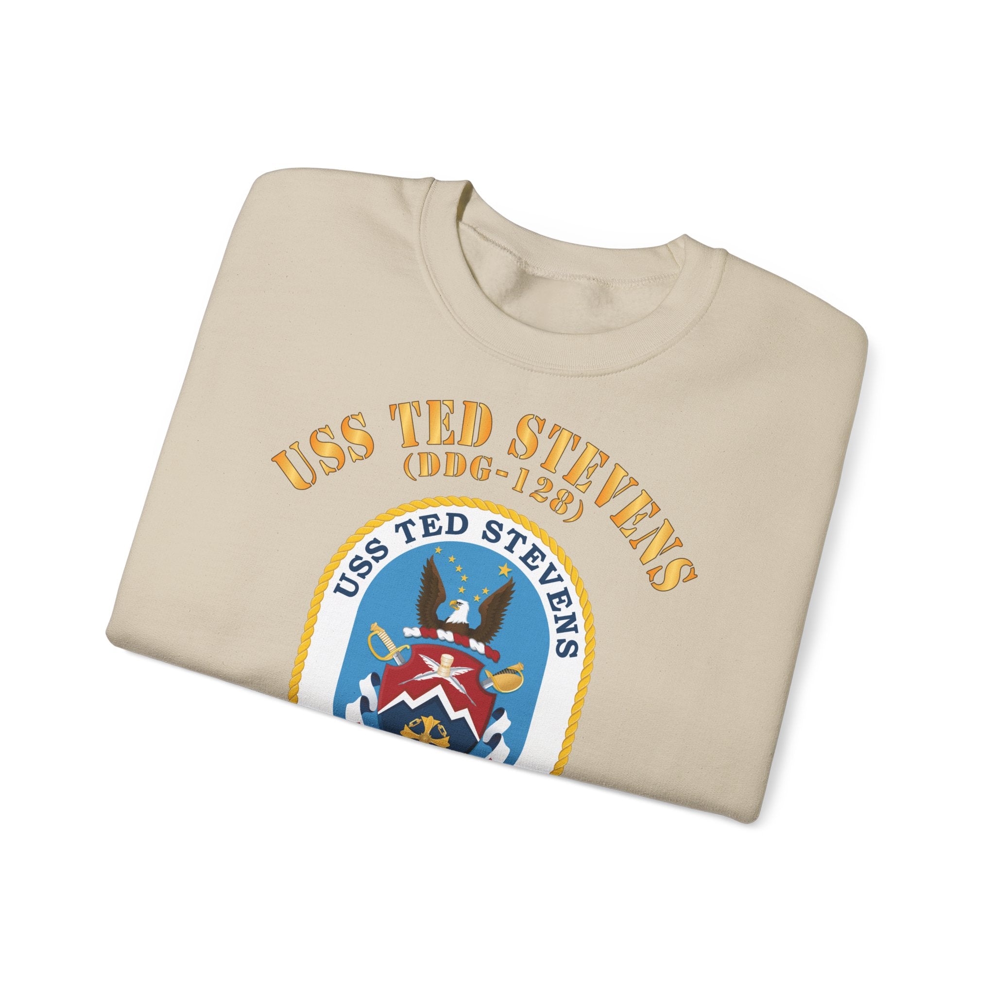 Unisex Heavy Blend™ Crewneck Sweatshirt - Navy - USS Ted Stevens (DDG-128)