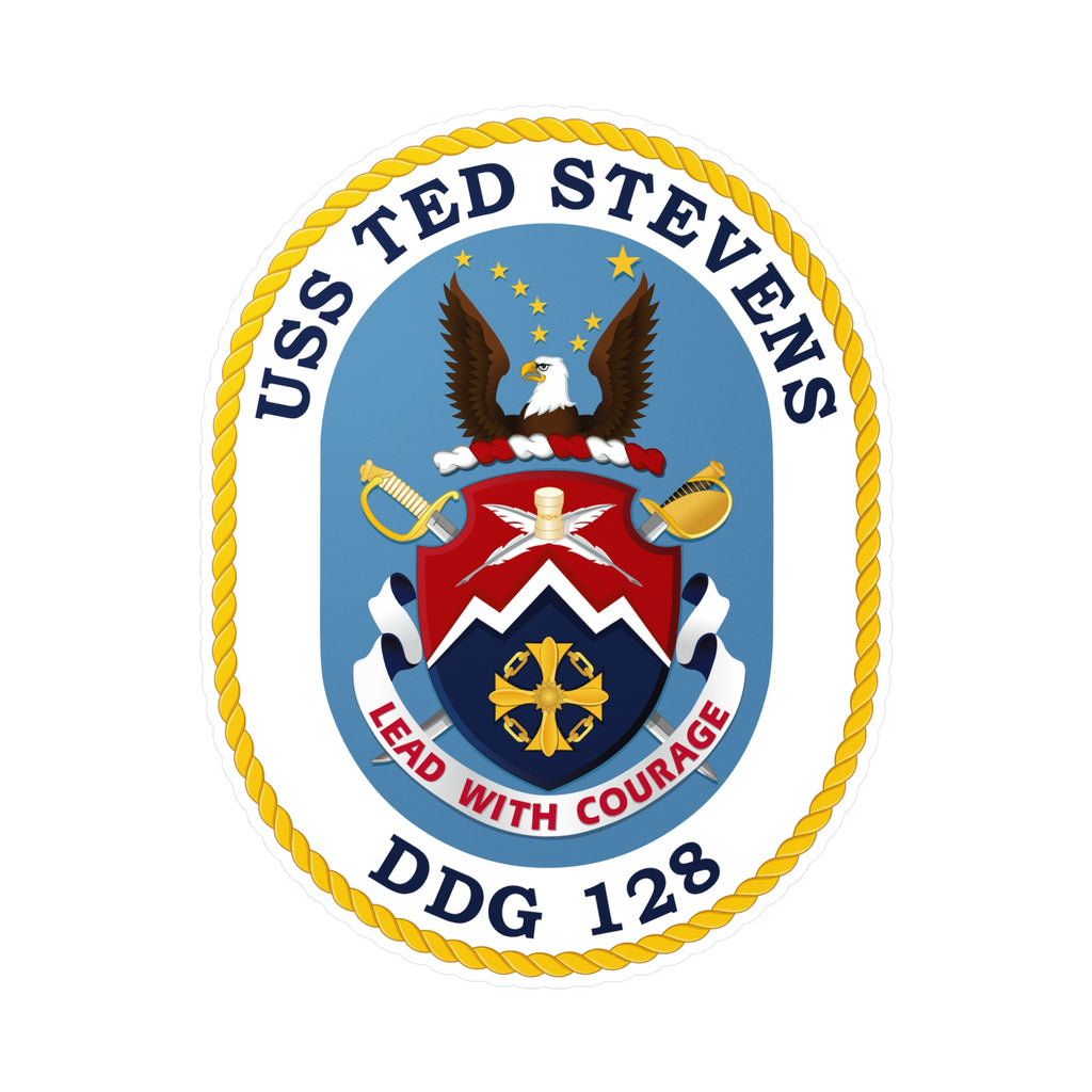 Kiss-Cut Vinyl Decal - Navy - USS Ted Stevens (DDG-128) wo txt