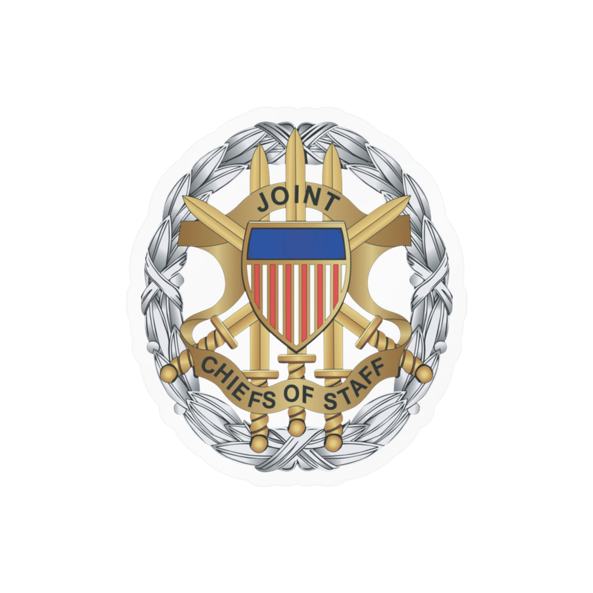 Kiss-Cut Vinyl Decal - Joint Chiefs of Staff Service Badge wo txt X 300