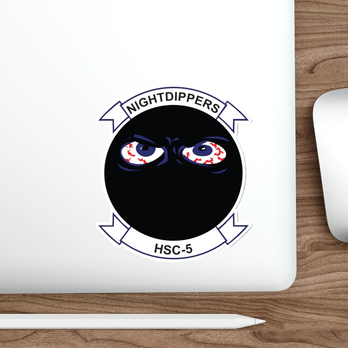 Die-Cut Vinyl Sticker - Navy - Helicopter Sea Combat Squadron 5 (HSC-5) wo txt