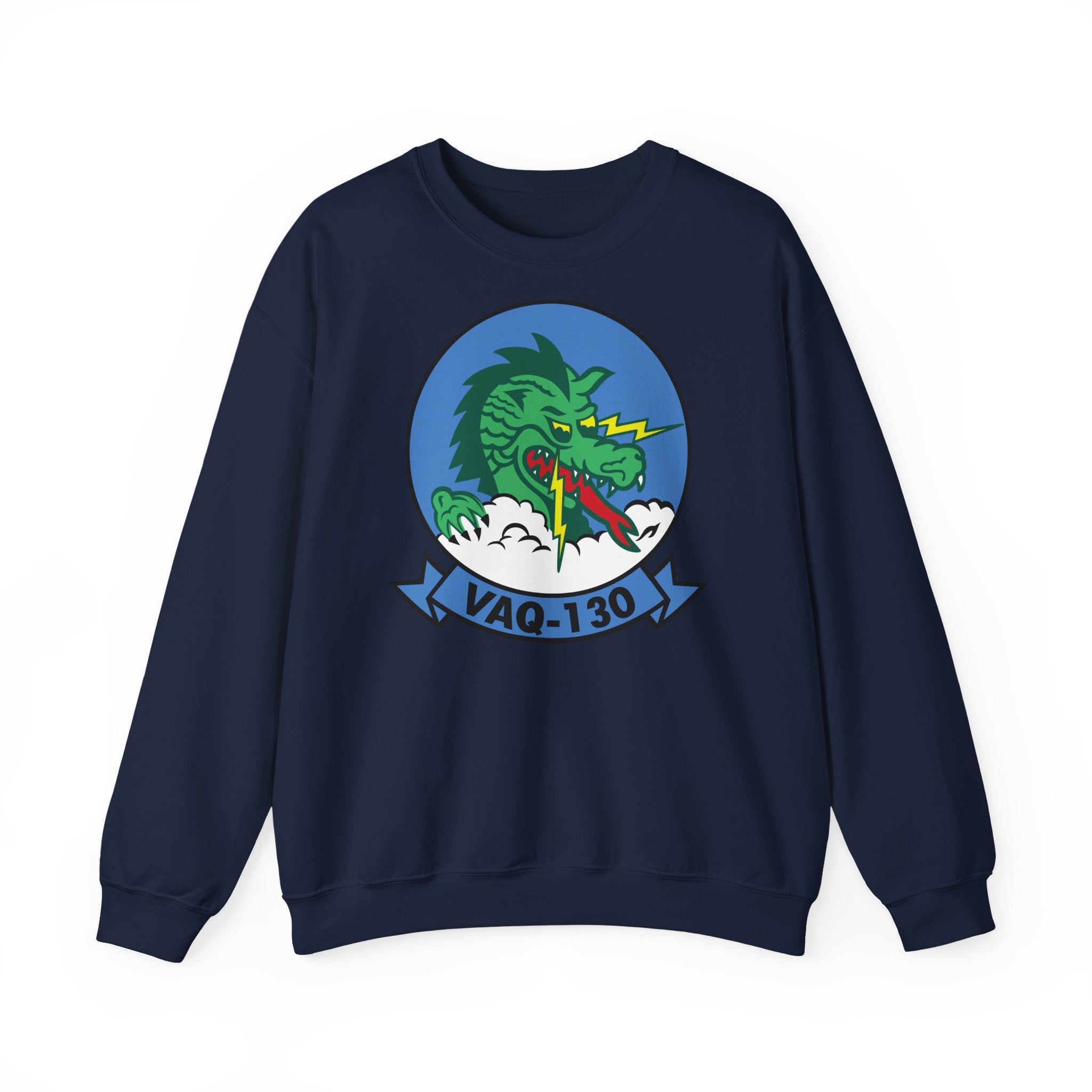 Unisex Heavy Blend™ Crewneck Sweatshirt - Navy - Electronic Attack Squadron 130 (VAQ-130) wo txt