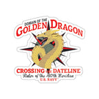 Die-Cut Vinyl Sticker - Navy - Domain of the Golden Dragon wo Txt X 300