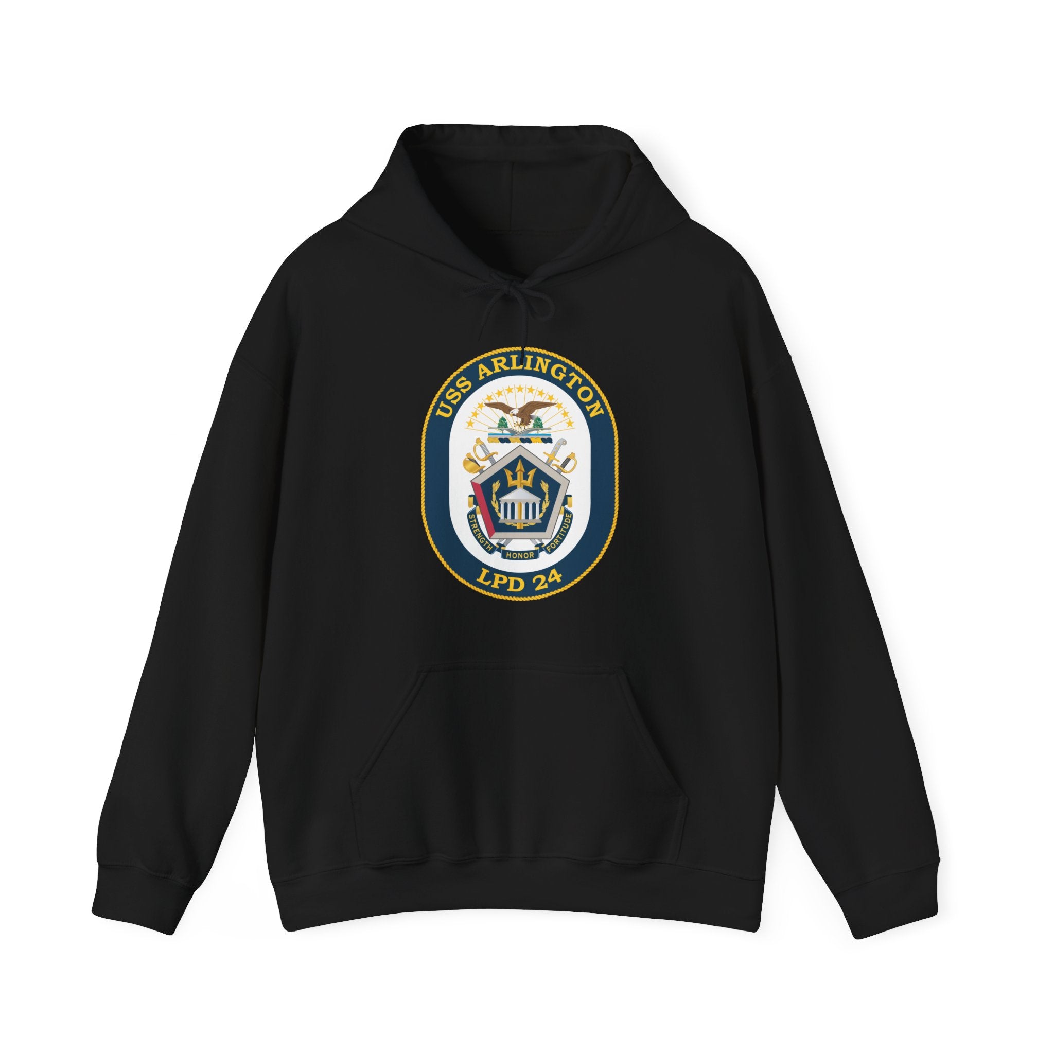 Unisex Heavy Blend™ Hoodies - Navy - USS Arlington (LPD-24) wo txt