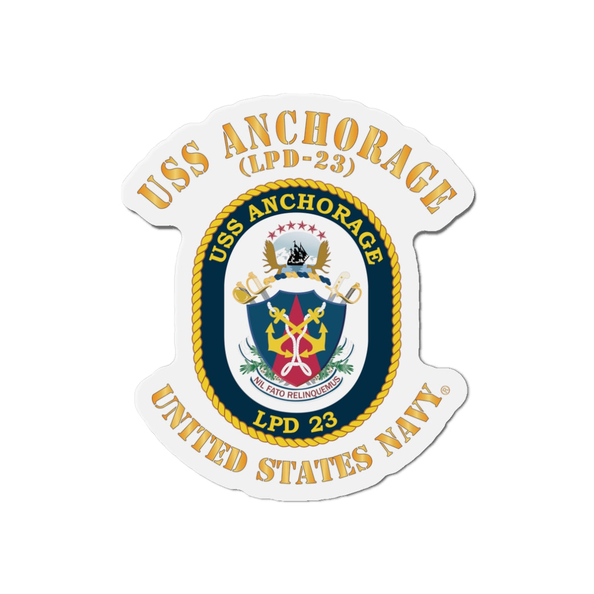 Die-Cut Magnet - Navy - USS Anchorage (LPD-23)