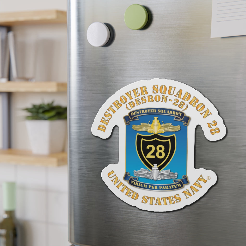 Die-Cut Magnet - Navy - Destroyer Squadron 28 (DESRON-28)