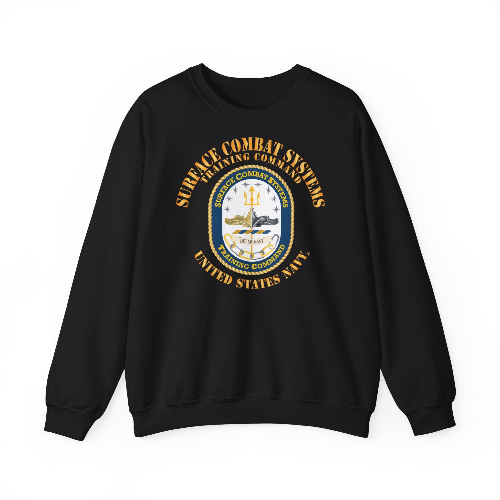 Unisex Heavy Blend™ Crewneck Sweatshirt - Navy - Surface Combat Systems Training Command - DET MIDLANT