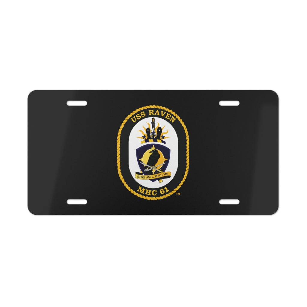 Vanity License Plate - Navy - USS Raven (MHC-61) wo txt