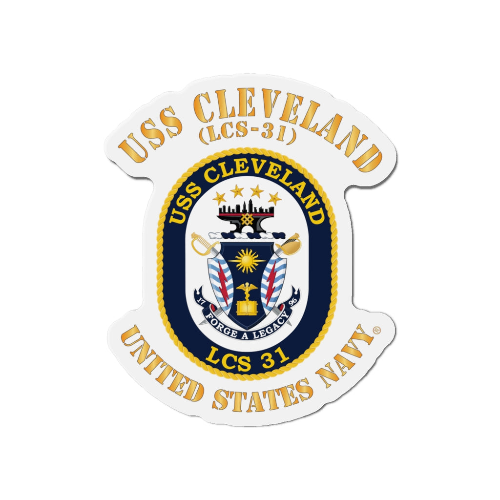 Die-Cut Magnet - Navy - USS Cleveland (LCS-31)