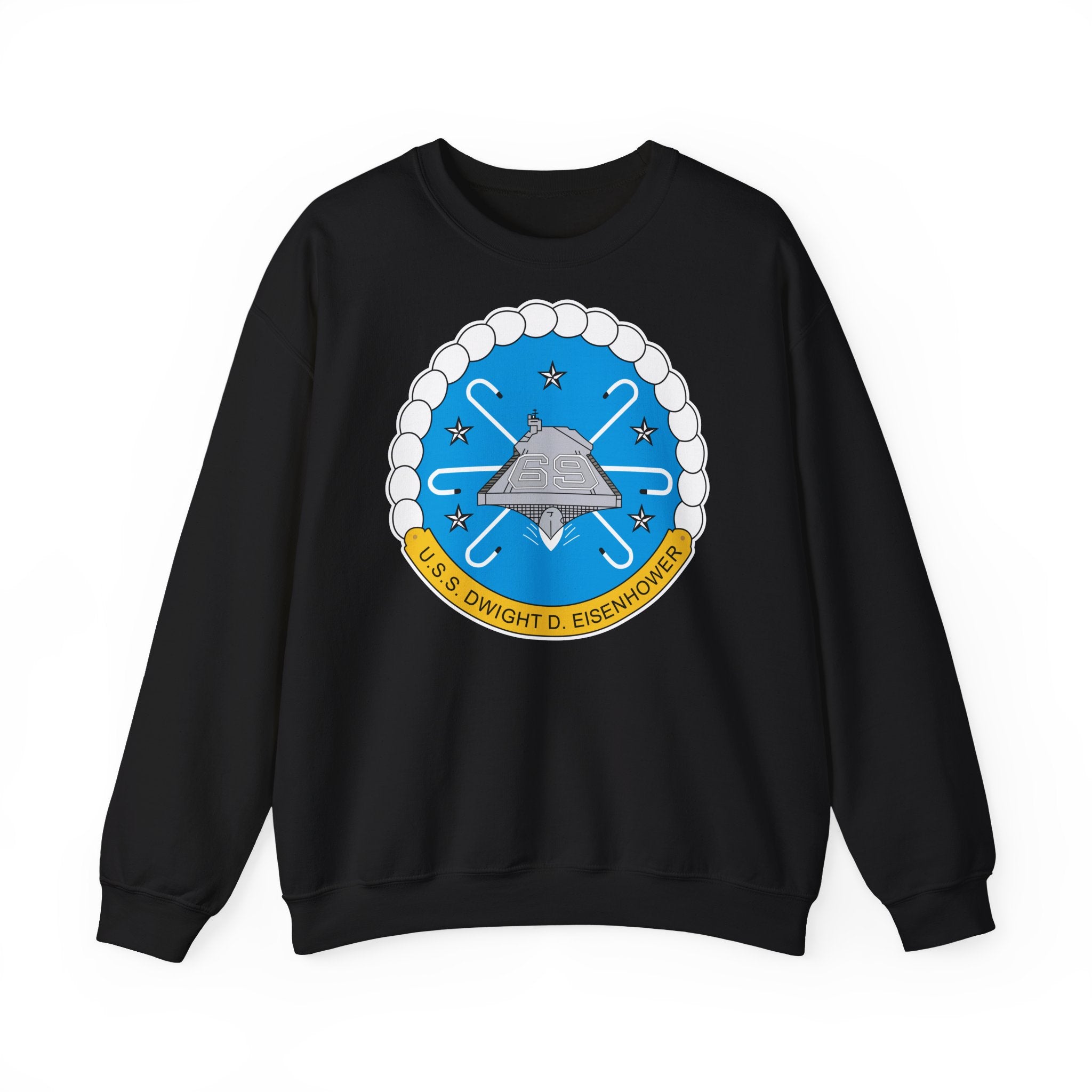 Unisex Heavy Blend™ Crewneck Sweatshirt - USS Dwight D. Eisenhower (CVN-69) Crest wo Txt