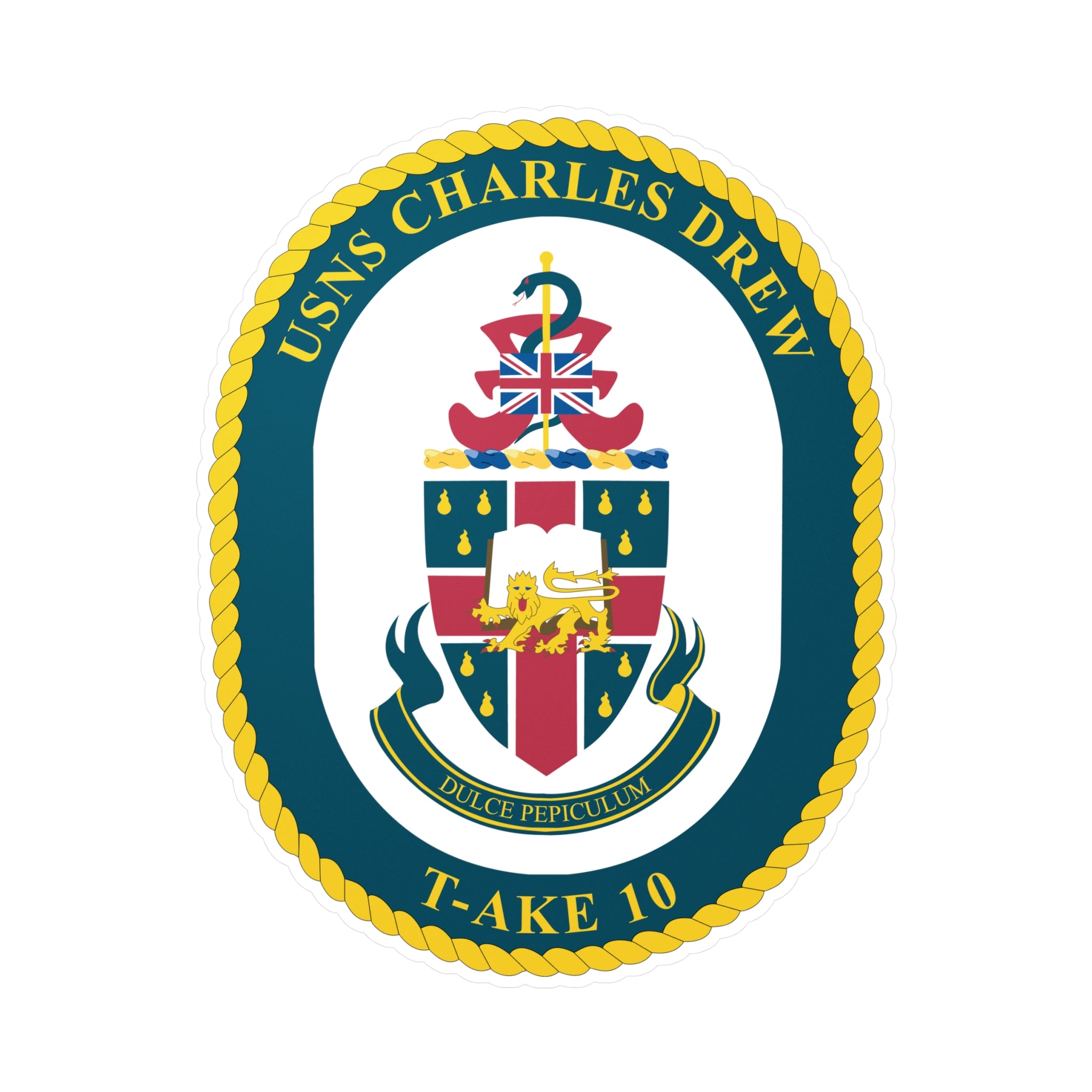 Kiss-Cut Vinyl Decal - Navy - USNS Charles Drew (T-AKE 10) wo txt