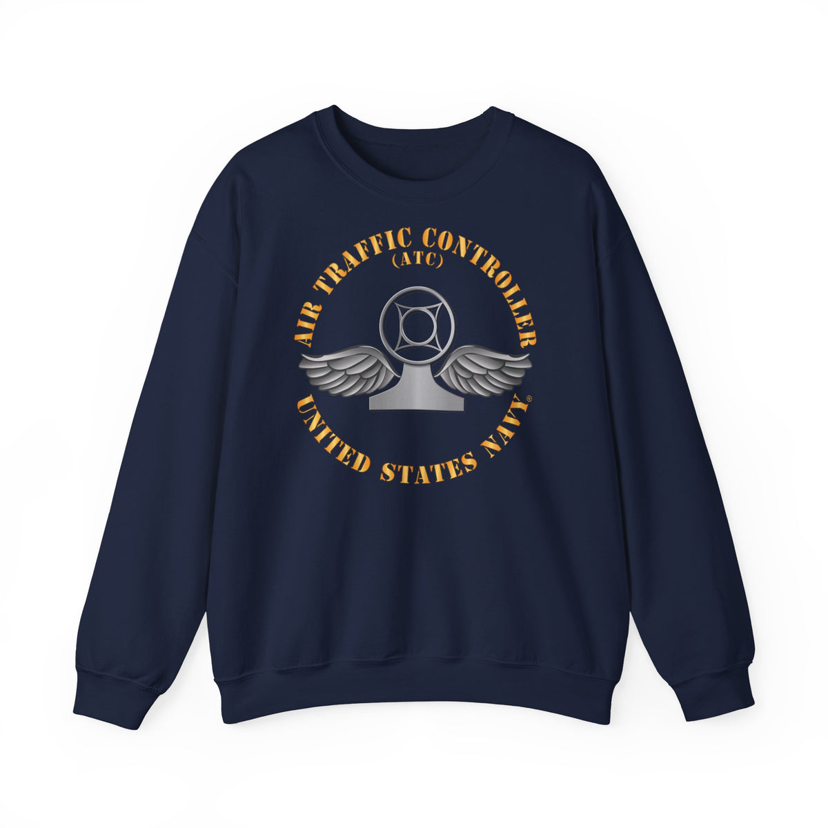 Unisex Heavy Blend™ Crewneck Sweatshirt - Navy - Rate - Air Traffic Controller (ATC)
