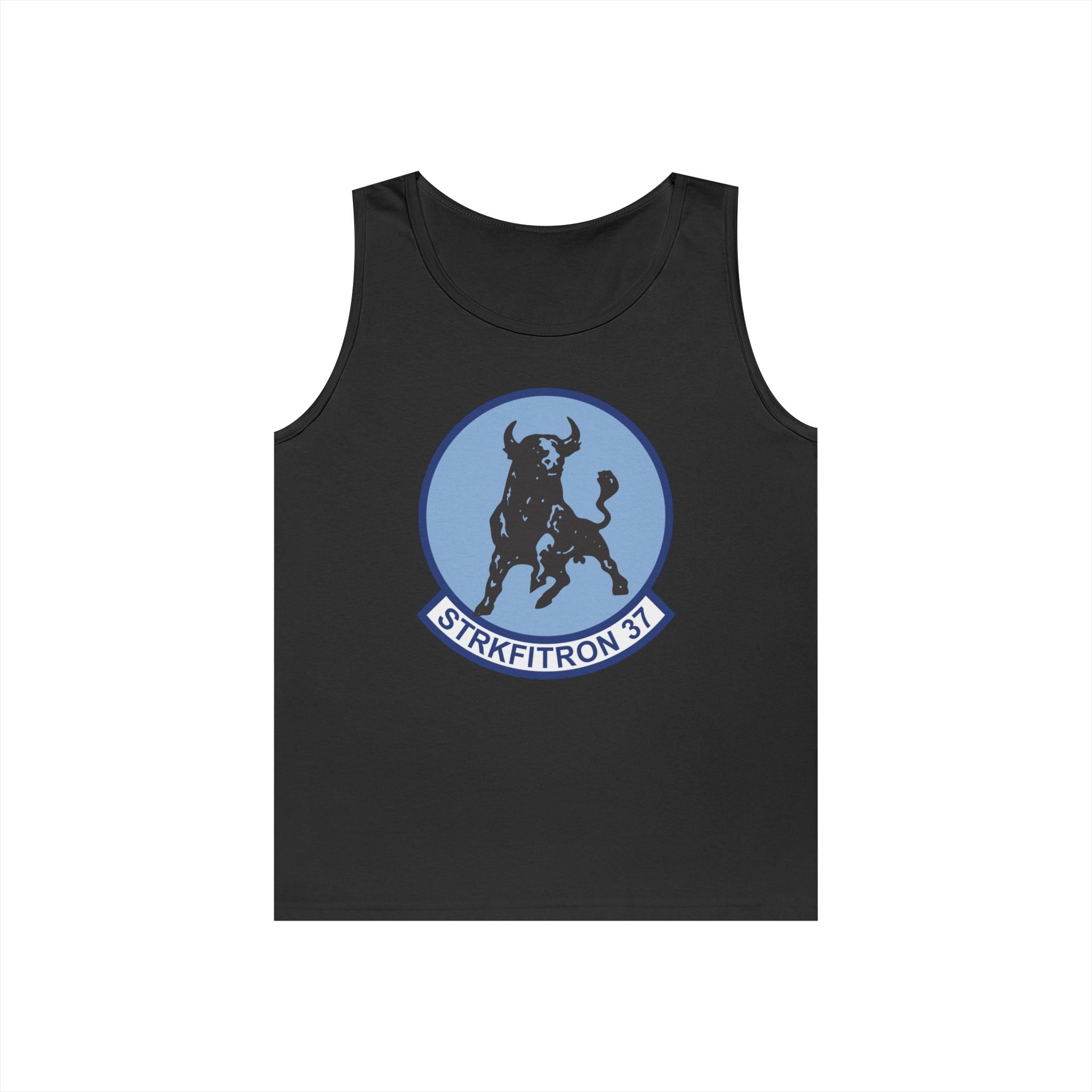 Unisex Heavy Cotton Tank Top - Navy - Strike Fighter Squadron 37 (VFA-37) wo txt