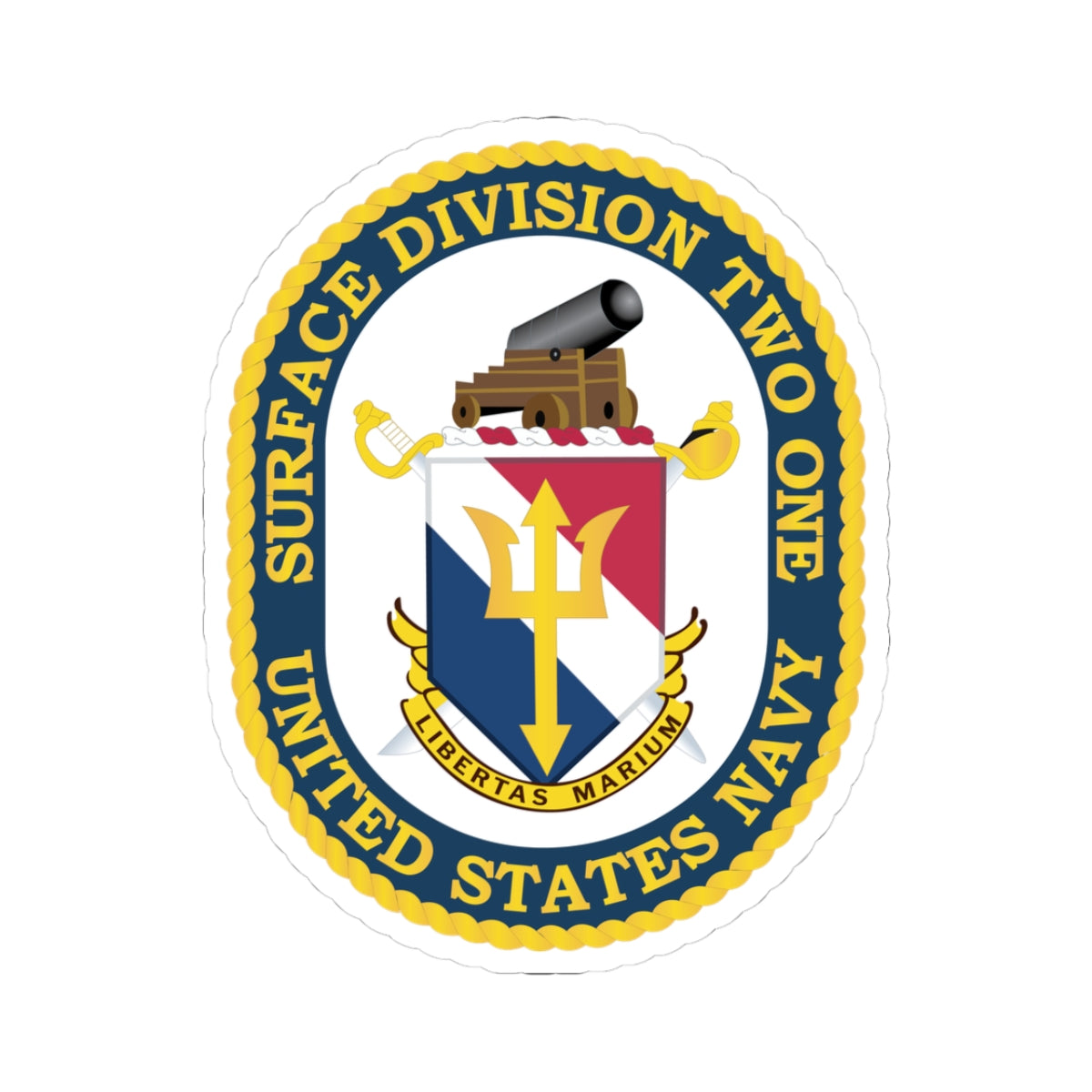 Kiss-Cut Stickers - Navy - Surface Division 21 wo txt