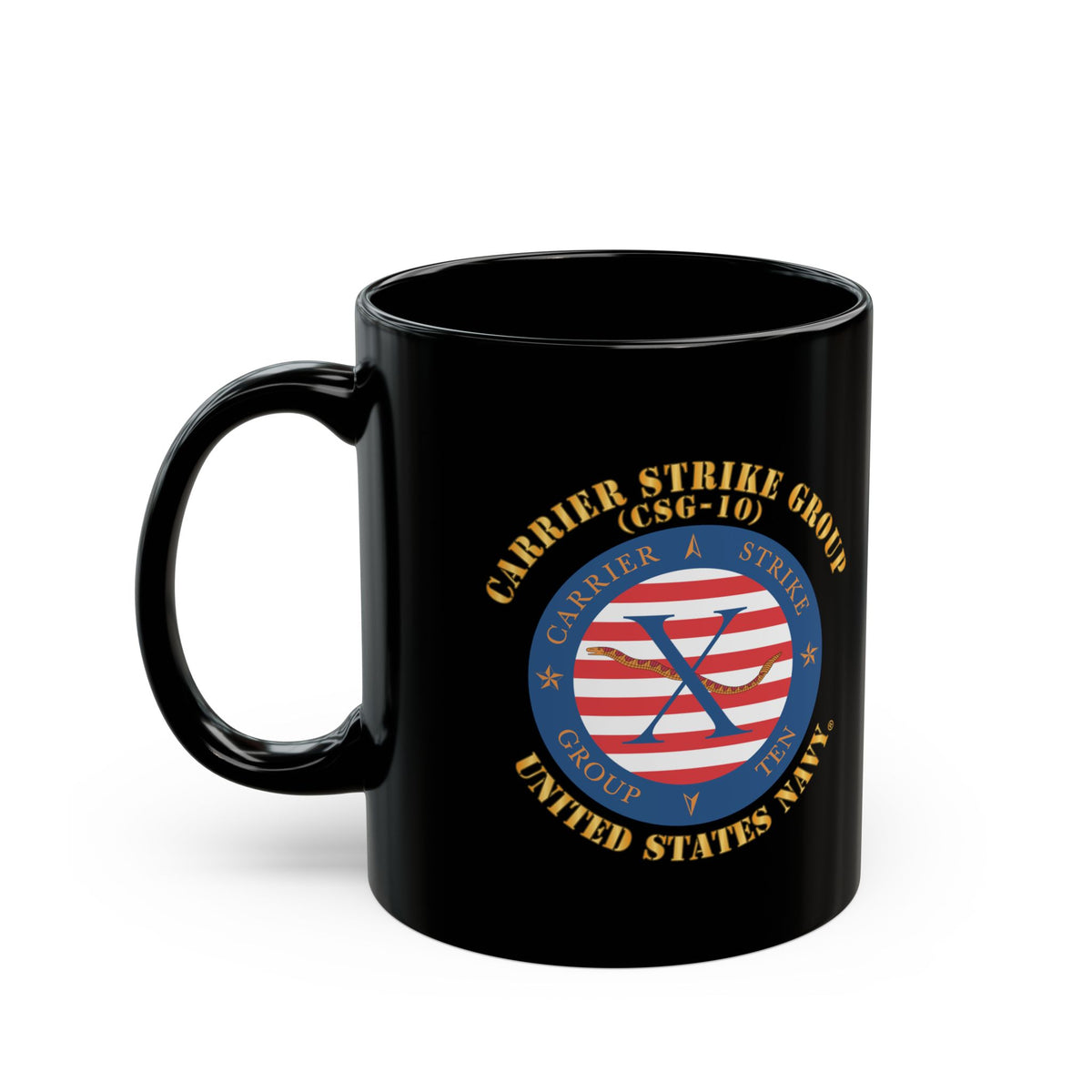 Black Mug (11oz, 15oz) - Navy - Carrier Strike Group 10 (CSG-10) X 300