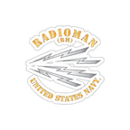 Die-Cut Vinyl Sticker - Navy - Rate - Radioman (RM)