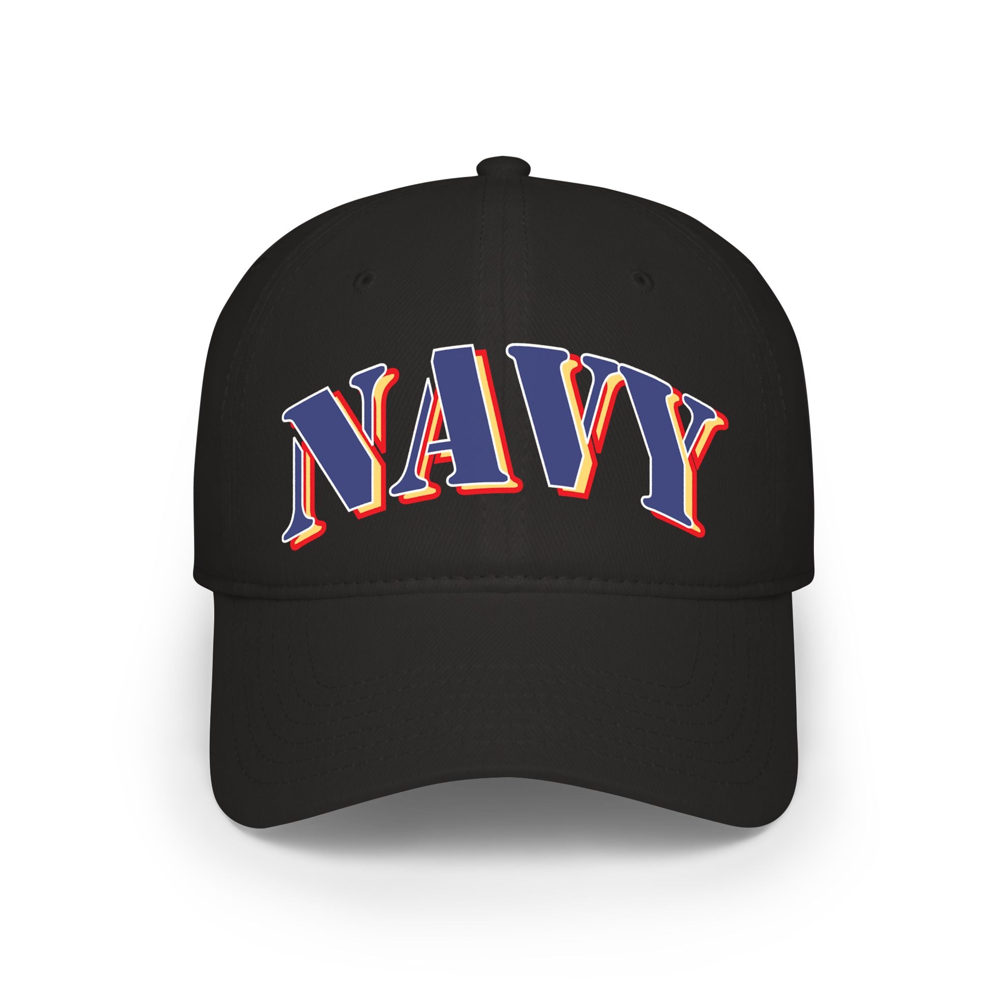 NAVY DTF Baseball Cap — Red Low Profile Hat for Military & Patriotic Fans