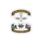 Die-Cut Vinyl Sticker - Navy - Aviation Boatswains Mate Br with 3 Scene - 3D - Enhanced