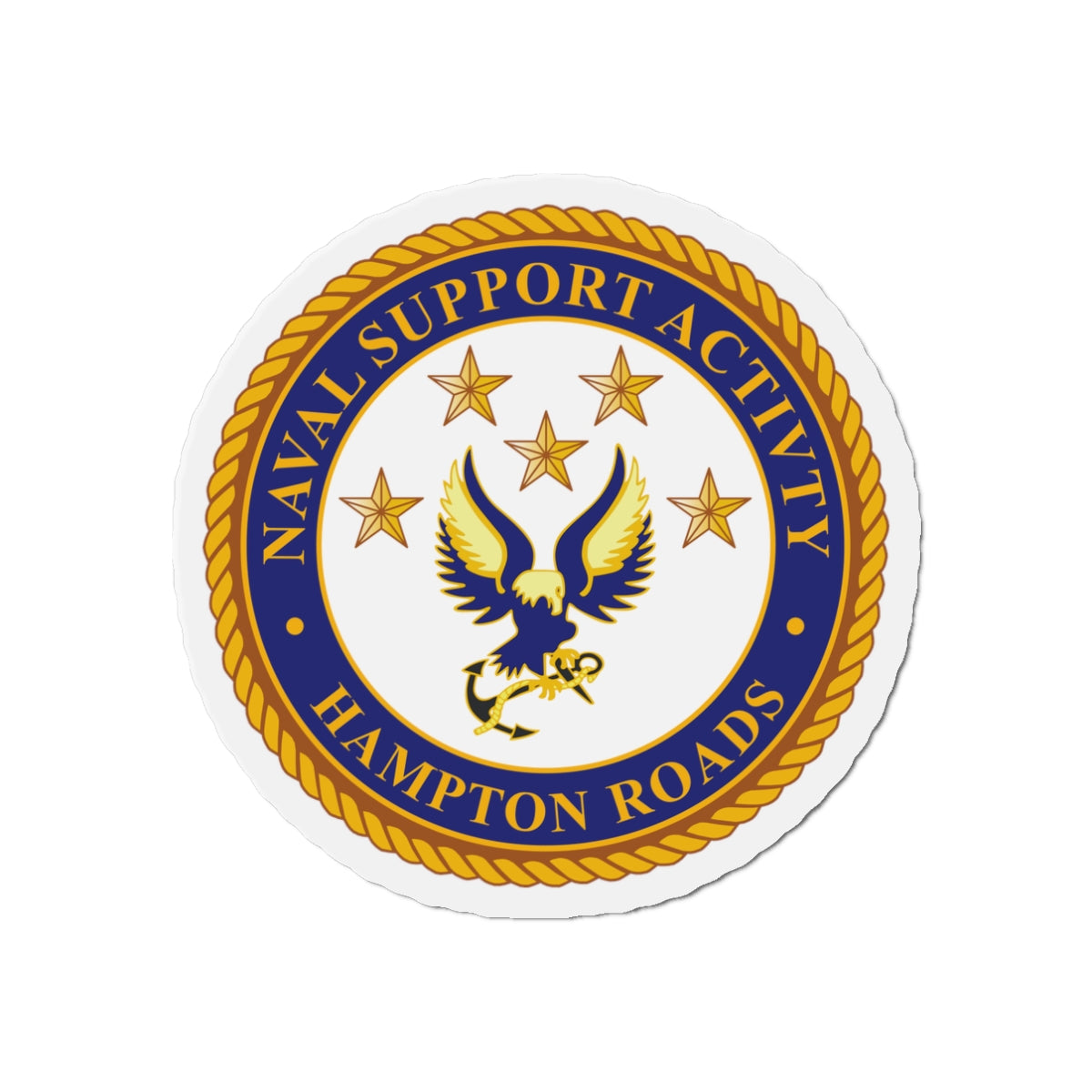 Die-Cut Magnet - Navy - Naval Support Activity - Hampton Roads